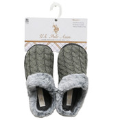 Wholesale - U.S. POLO ASSN. LADIES GRAY SLIPPERS WITH FUR C/P 24, UPC: 662239084178